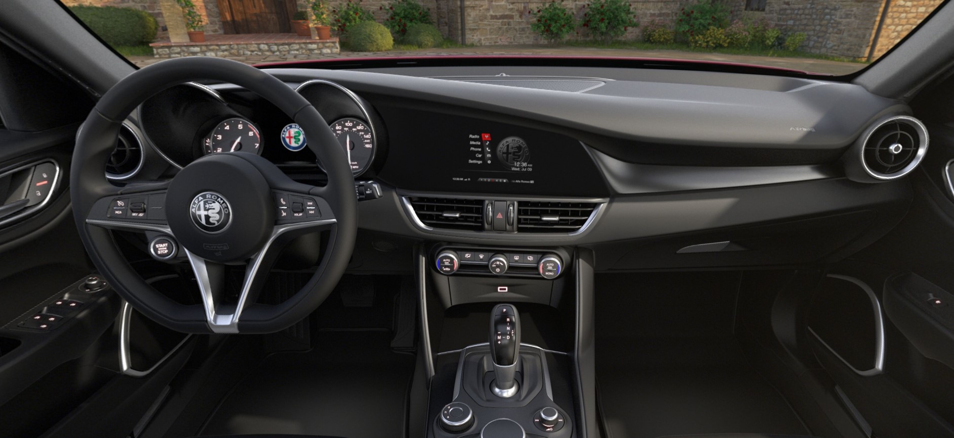 2019 Alfa Romeo Giulia AWD Black Interior
